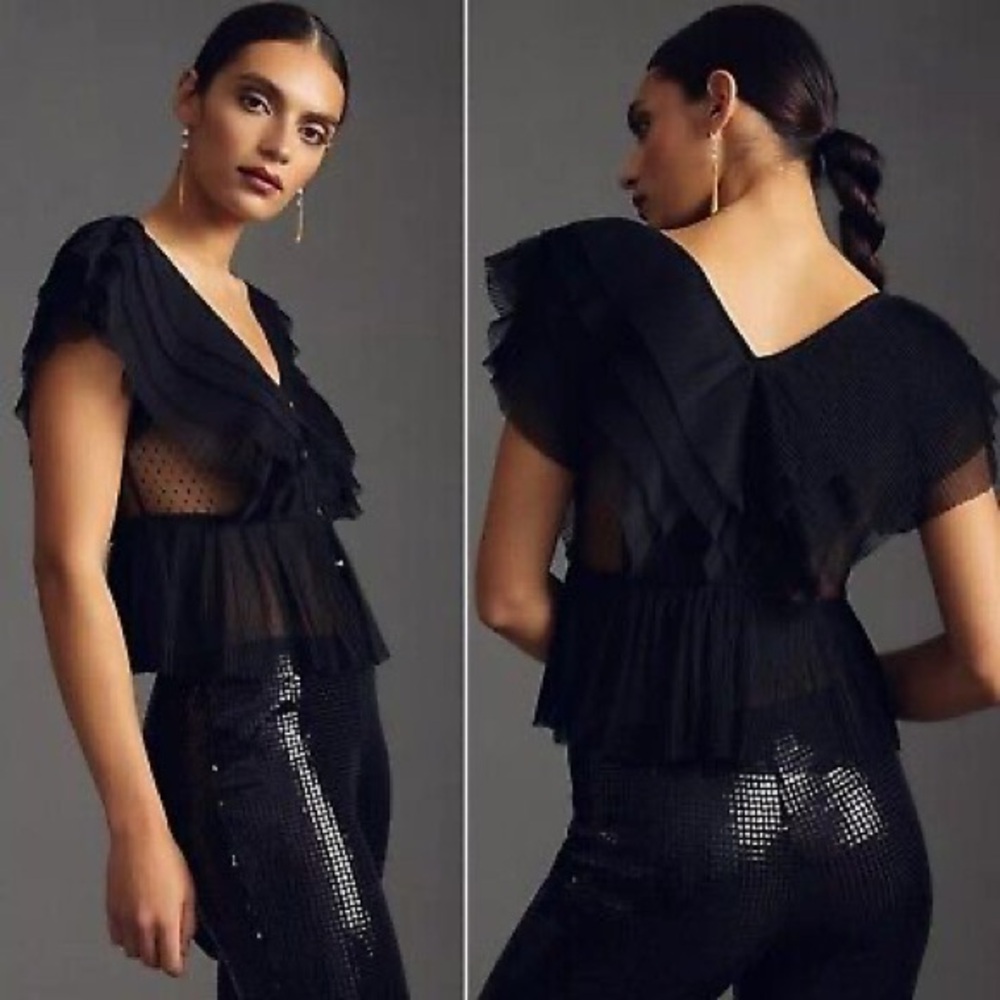 Forever That Girl Ruffled Button-Front Blouse - Picture 5 of 5